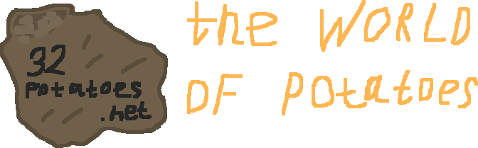 logo: a bag with potatoes and text that says "the world of potatoes". it is very sad if you cannot see it - we are sorry"